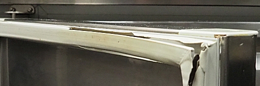 Ripped and torn refrigerator door gasket